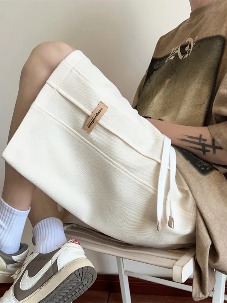 

Мужские летние повседневные тонкие свободные брюки-капри для подростков в американском баскетбольном стиле, дышащие, легкие