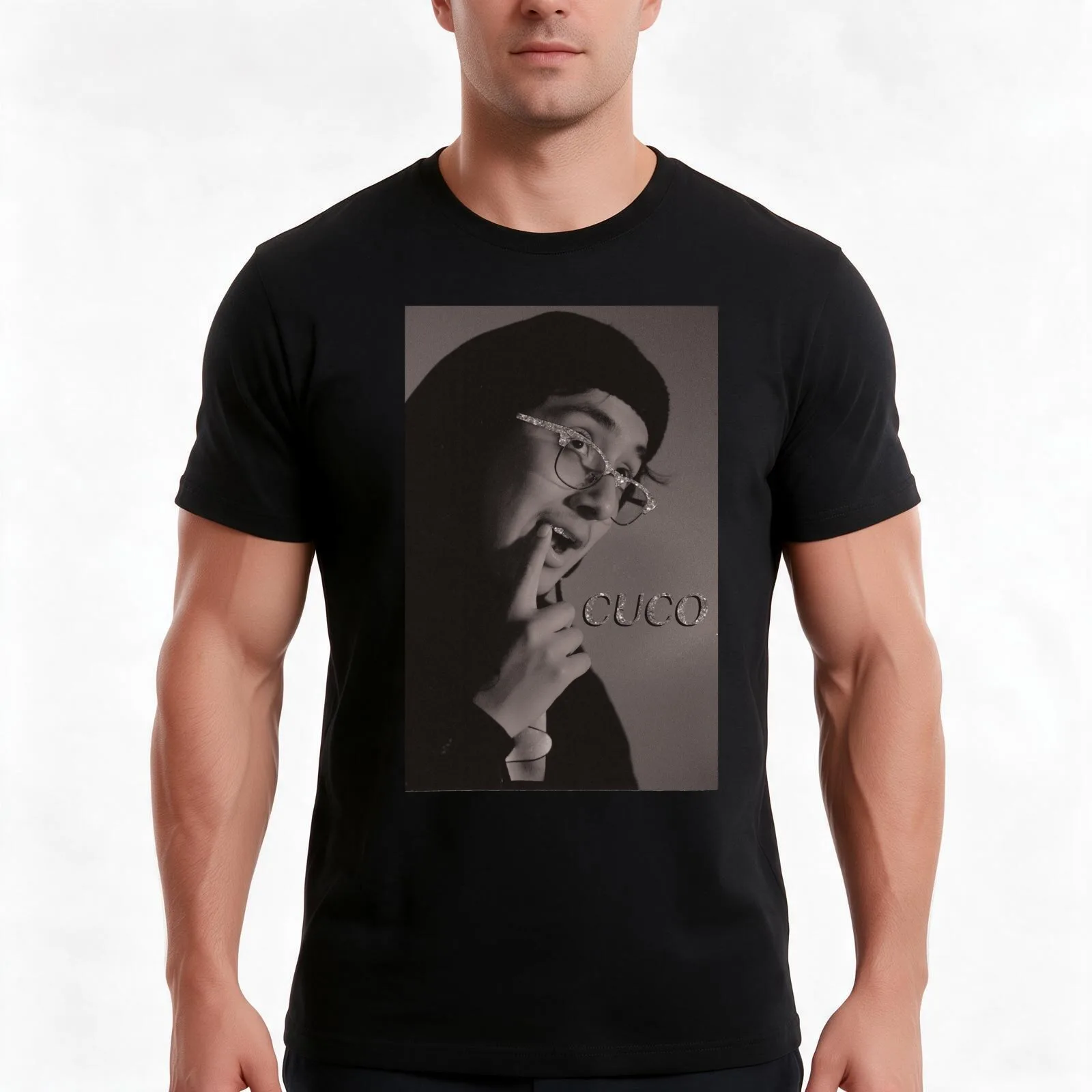 Cuco's bling Black and White T-Shirt, Summer Casual Cotton Tee, Oversized Streetwear Tops, Vintage Graphic Print, 100% Cotton