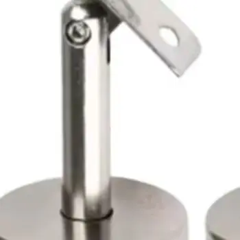 Set of 3 movable adjustable 304 stainless steel handrail brackets designed for staircases requiring solid handrail support