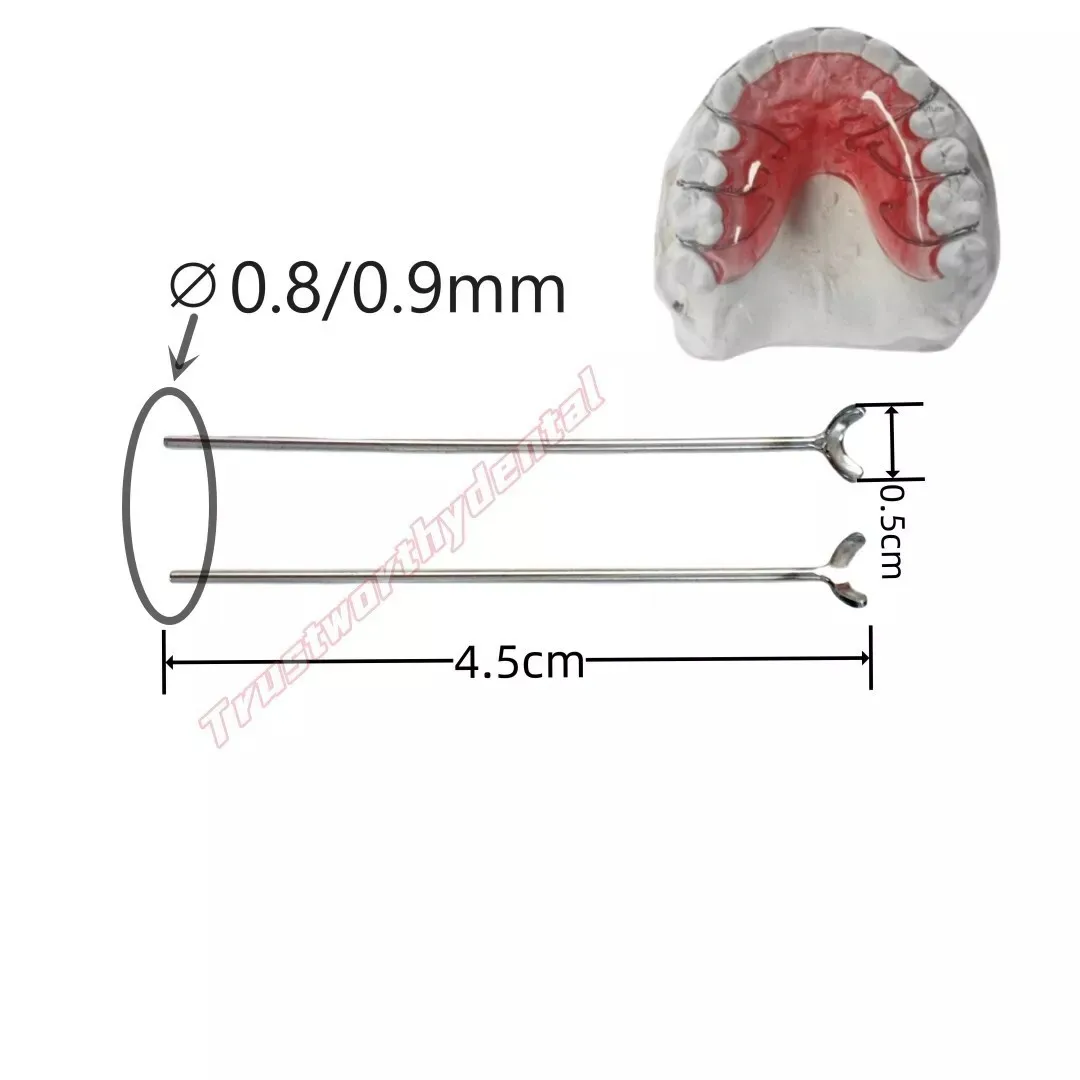 Dental Ball Retainer J Clasp Oblique Clasps Bars 0.8/0.9 Y-Type Scheu Style