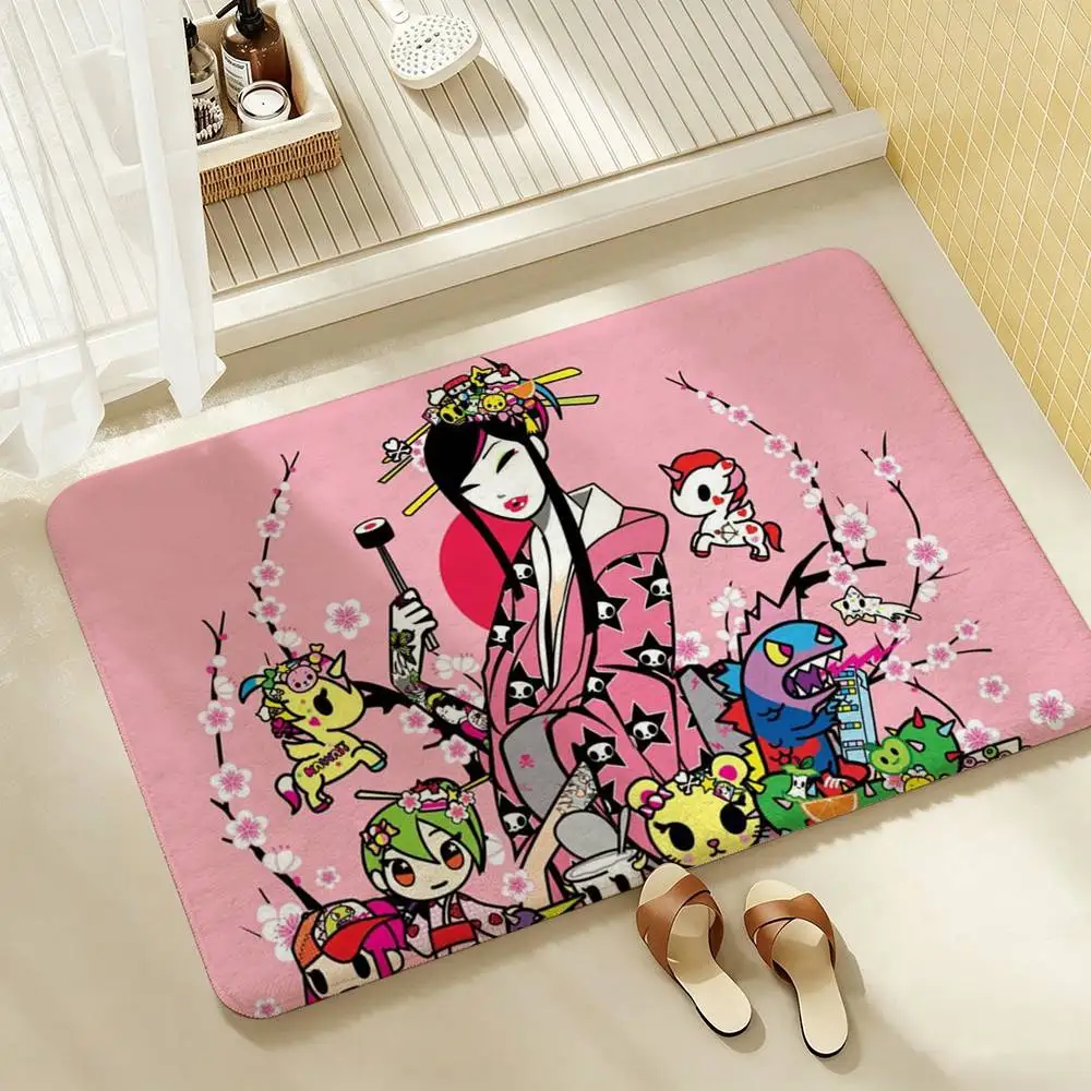 Anime T-TokidokiS  Shower Room Absorbent Small Floor Mat Soft Comfortable Decorative Foot Mat