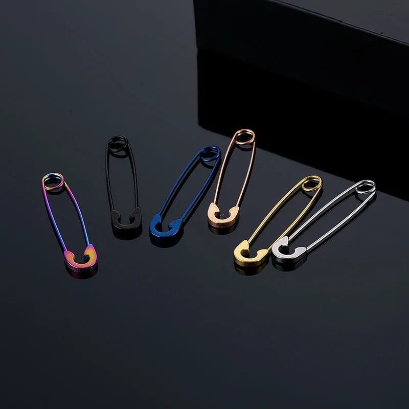 1pc Unique Surgical Stainless Steel Paperclip Safety Pin Earrings for Men and Women Fashionable Stud Piercing Jewelry Daily Wear