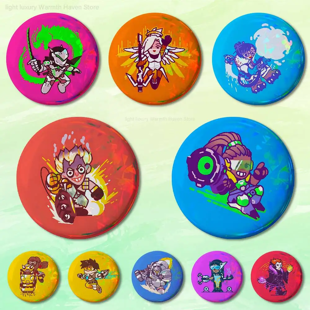 

Pop Game O-Overwatch-S Custom Badges 75mm 44mm 25mm Brooch Backpack Hat Enamel Pins Accessories Toys Gifts