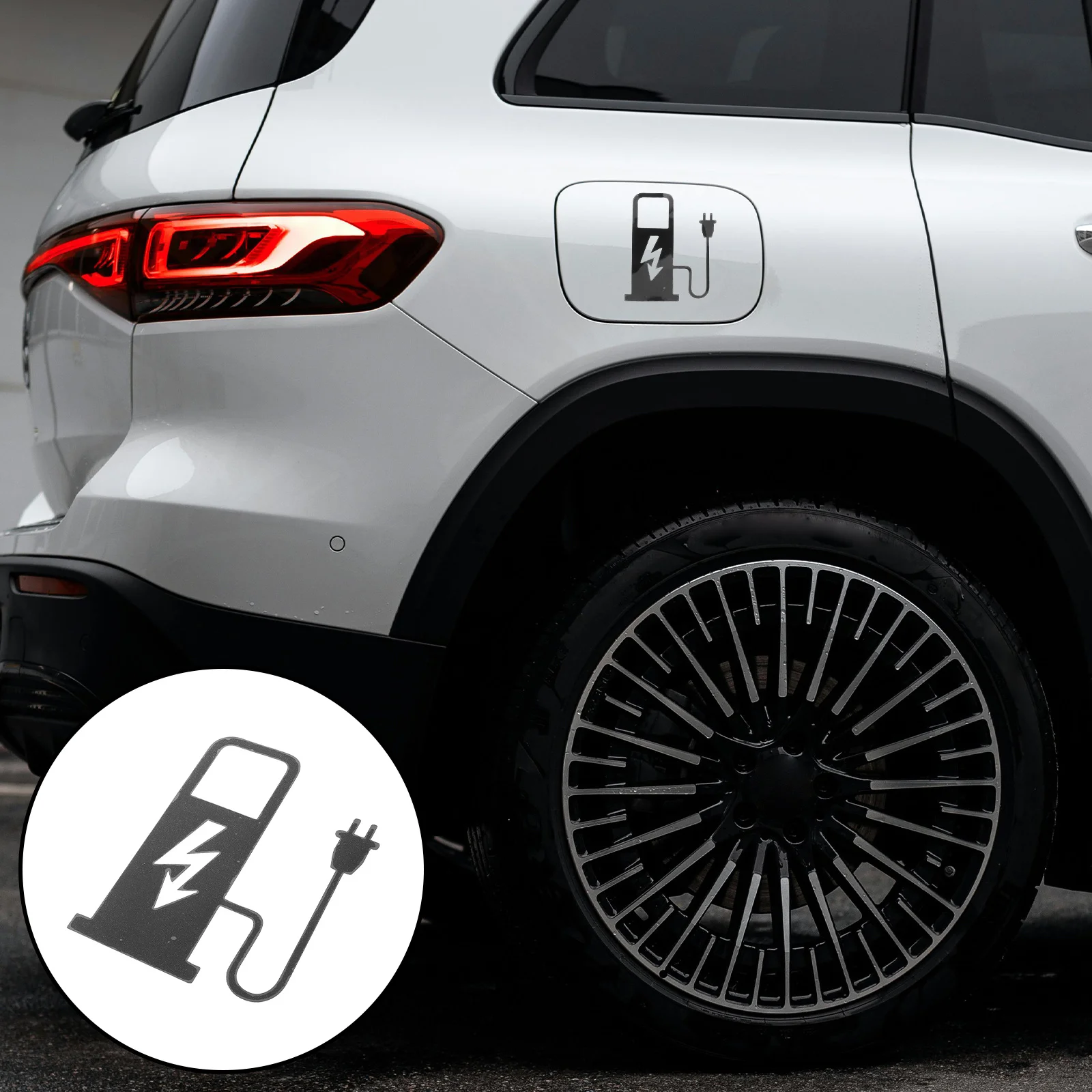 

Простая установка наклейки для зарядки автомобиля, прочная, водонепроницаемая, без повреждений поверхности, уникальный дизайн, наклейка с напоминанием о зарядке автомобиля