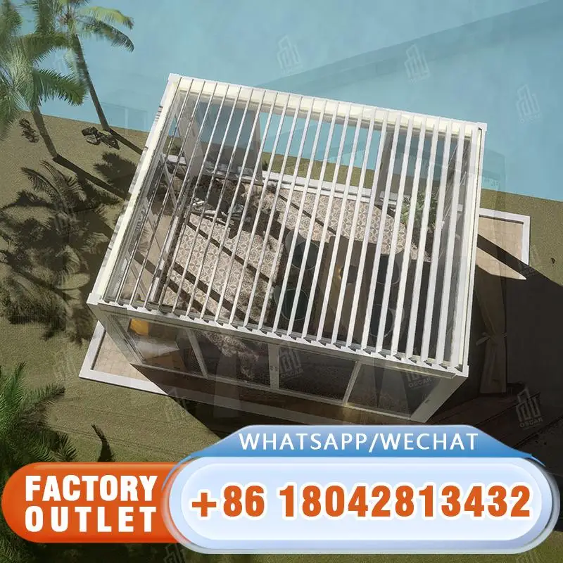 Лидер продаж 2025, 3x3 м, 8x4 м, современная уличная биоклиматическая алюминиевая жалюзи, беседка