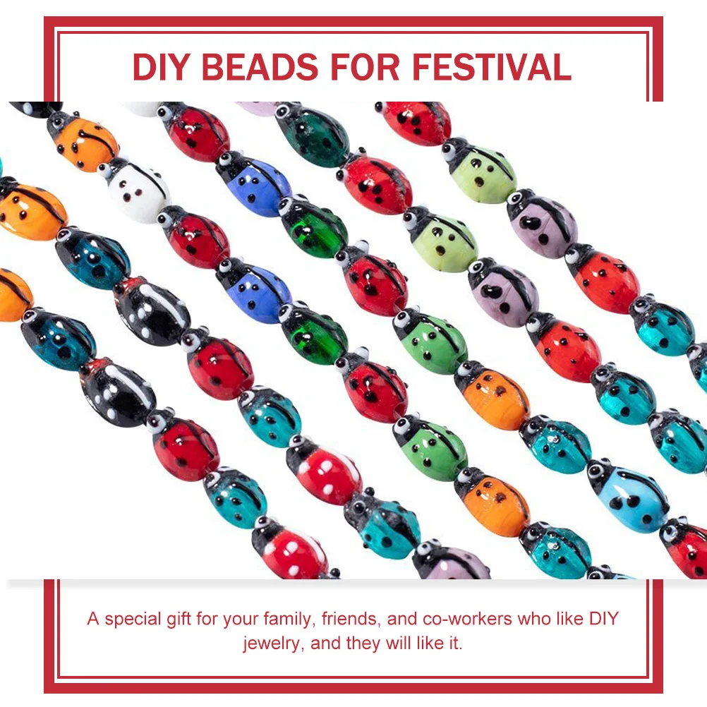 

50pcs Glass Beads for DIY Bracelets Necklace Craft Jewelry Beads For Handwork Decor Festival Jewelry Handwork