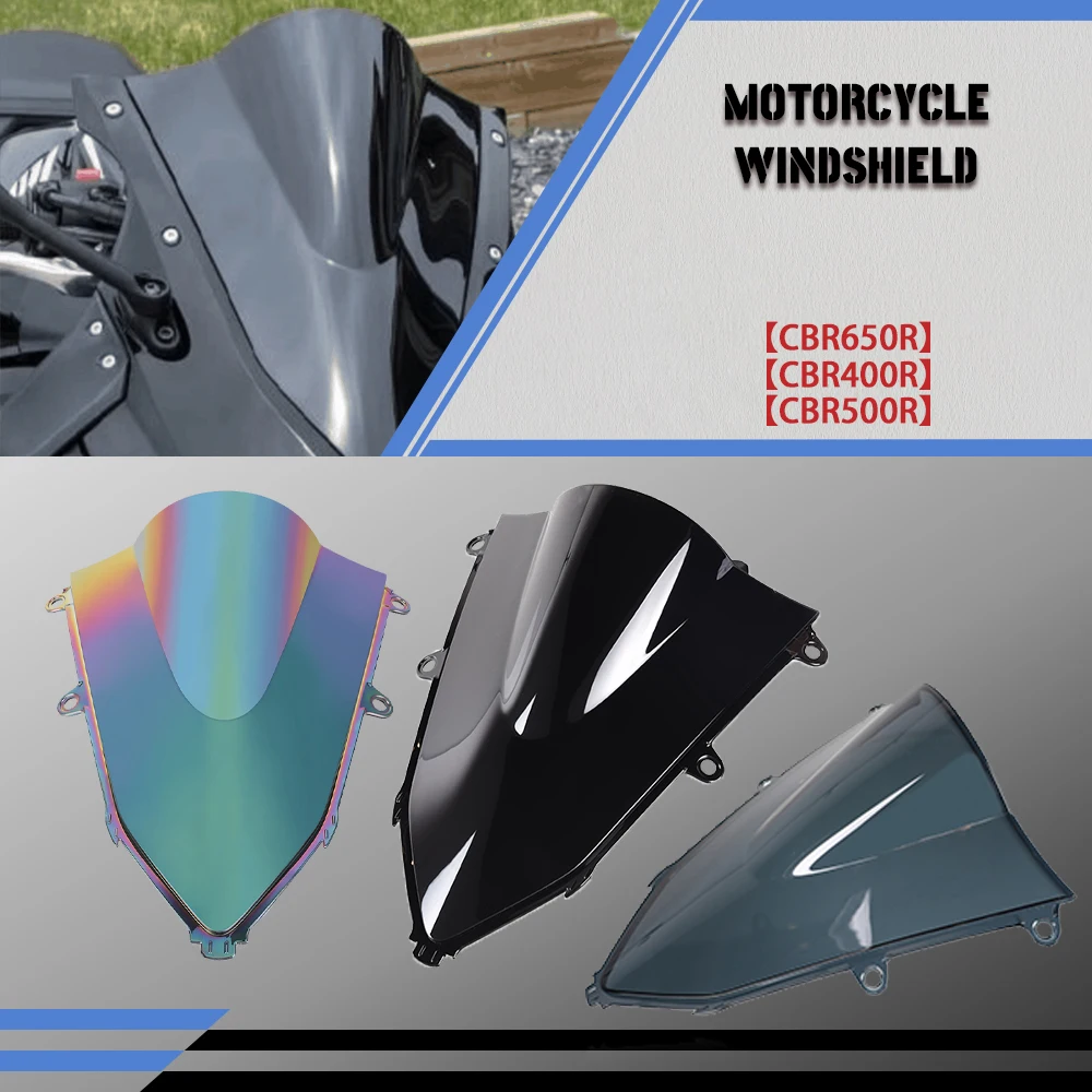 

Wind Screen Deflector For HONDA CBR650R CBR 650R 400R CBR650 R CBR400R 2019-2022 2023 2024 Double Bubble Windshield Windscreen