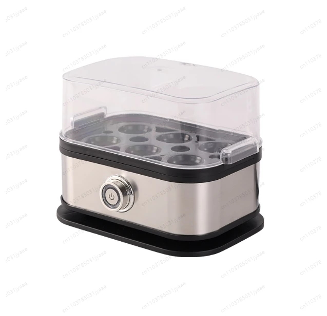 Olla eléctrica para huevos con interruptor giratorio de acero inoxidable, cocina rápida para huevos hervidos, huevos escalfados, huevos revueltos o tortillas