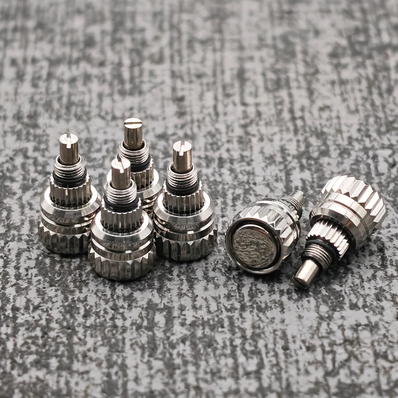 5.5mm Watch Crown Silver Screw-in Crown Fits Daytna Rlx 116500 116520 Watch Case Mod Crown Screw Pusher Watch Replace Parts