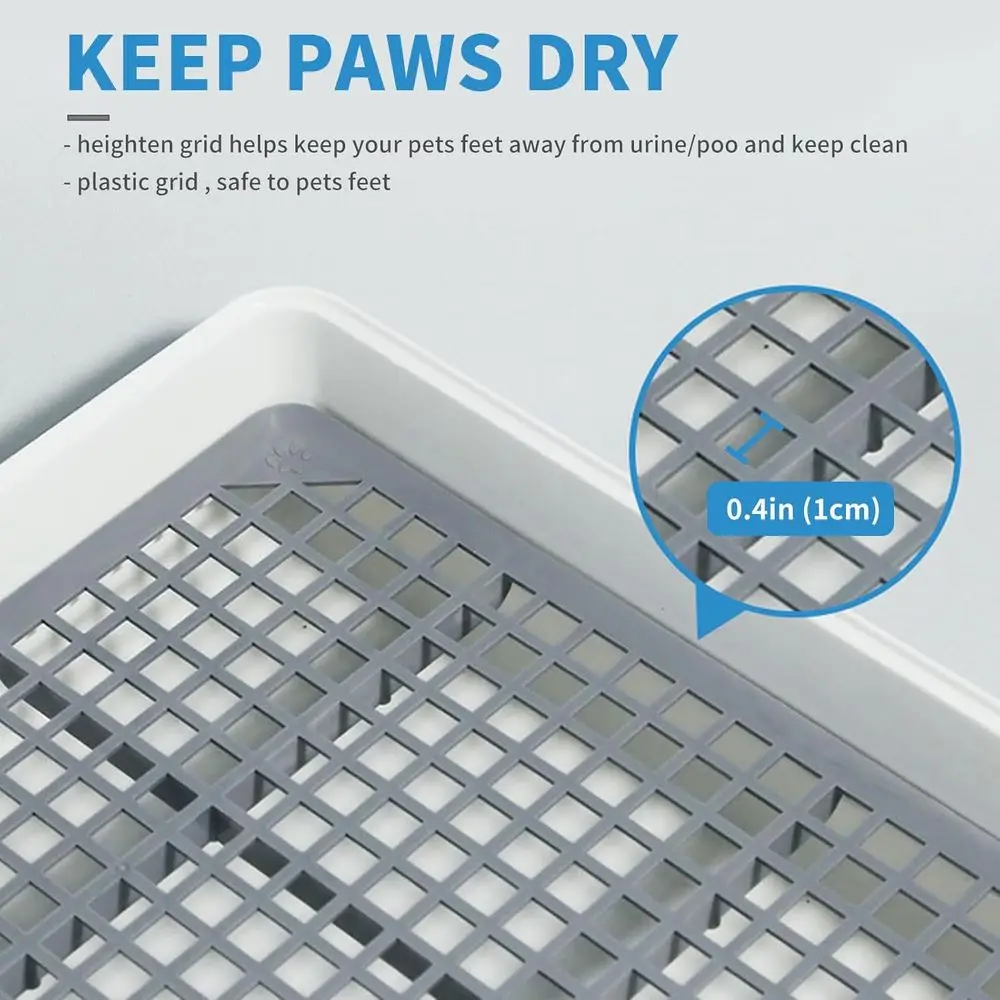 22x18 Super Large Rabbit Litter Box with Grate for Cage, Extra Large Bunny Restroom Tray Pan Toilet, Fits 2 Rabbits