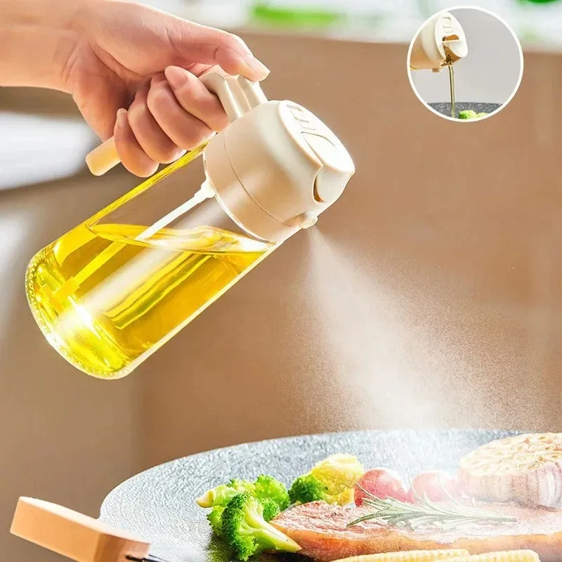 16oz/470ml Glass Olive Oil Sprayer Mister for Cooking Food-Grade 2-in-1 Oil Dispenser Bottle Kitchen Spray Bottle - view 5