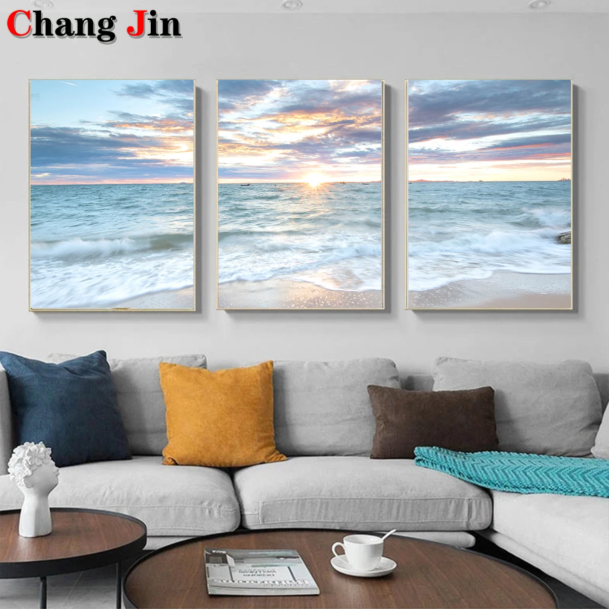 Sunrise Coastal Blue Sea Landscape Diamond Painting New Collection 2023 Diy Cross Stitch Embroidery Diamond Mosaic Home Decor Gi