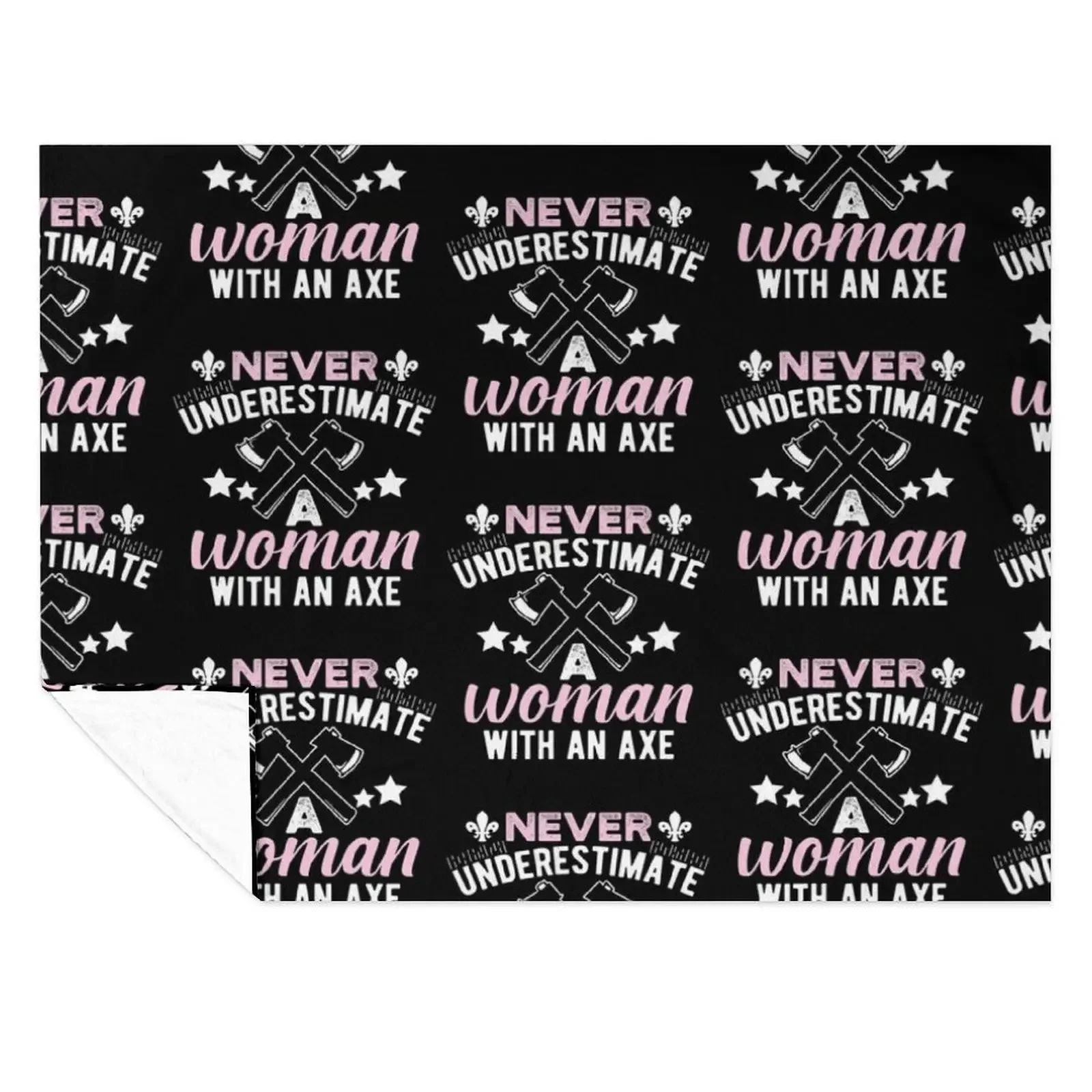 

Woman With An Axe Funny Axe Throwing Throw Blanket Beach Plaid warm for winter for winter Blankets