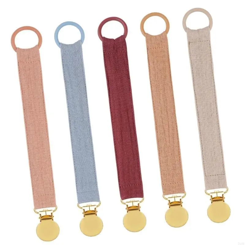 

76HF Ser of 5Pcs Pacifier Clip Chain for Baby Soft and Safe Infant Toddler Soother Holder Rope Prevent Loss and Contamination
