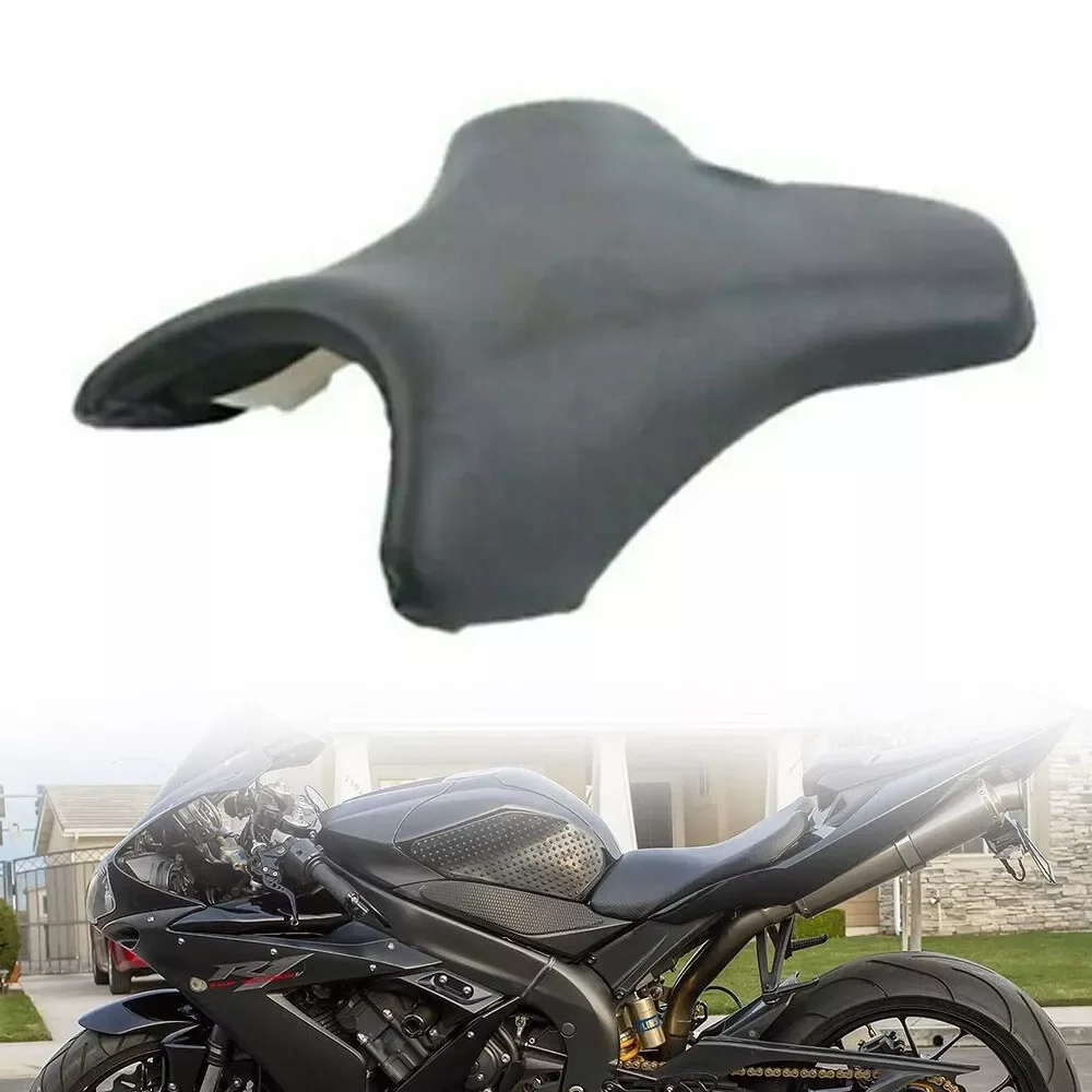 وسادة مقعد جلد صناعي ، وسادة بمحرك أسود ، ياماها YZF R1 ، 06 #2