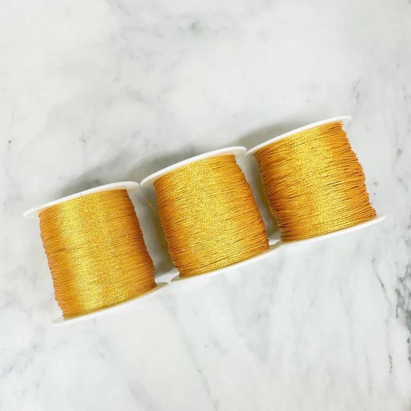 

Golden Gold Rope Hand Woven Cord String Sewing Machine Threads Crafts Gift Thread Cord Wedding Christmas Rope Line