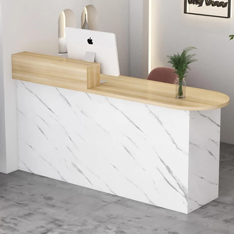 

Italian Trendy Reception Desk Counter Decorations Modern Office Hotel Reception Desks Luxury Beauty Office Commercial Furniture