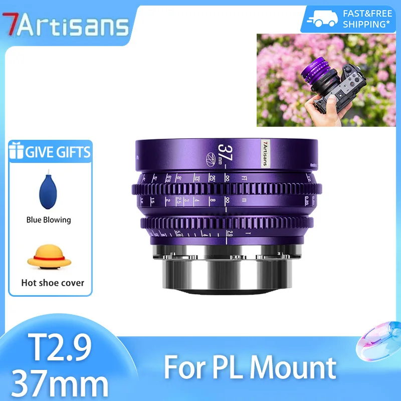 

Объектив 7artisans Art Cine 37mm T2.9 Full Frame Floral Bloom Series с ручной фокусировкой, PL-креплением для камер с PL-креплением, кинообъектив.