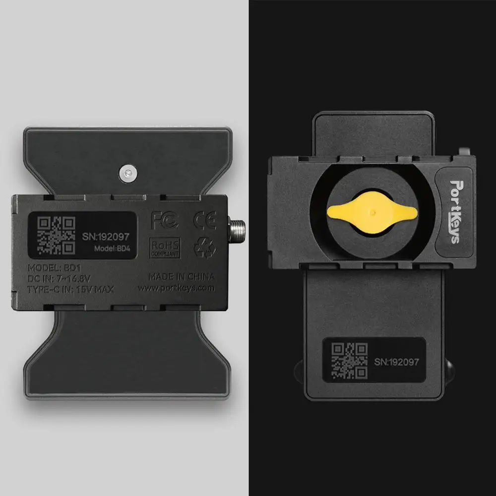 Portkeys BD4 Módulo de bateria manequim NP-F de dupla face, para monitores de vídeo de campo de câmera de sistema de transmissão de vídeo sem fio