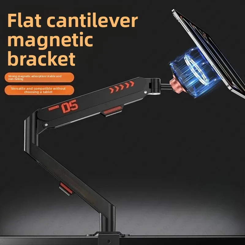 support-d'attraction-magnetique-plaque-hydraulique-suspendue-bras-mecanique-en-porte-a-faux-en-aluminium