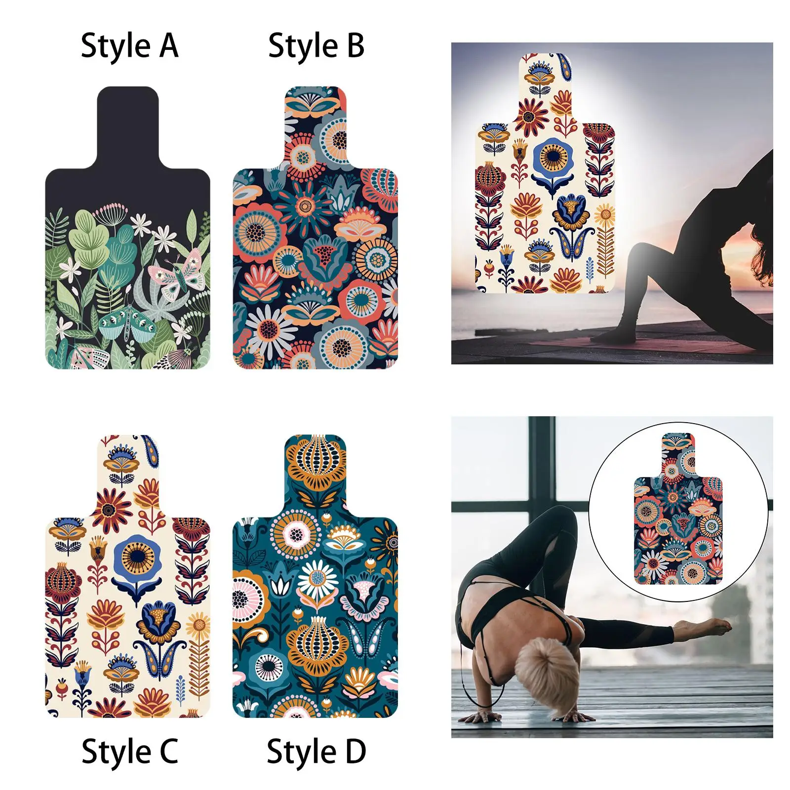 Estera reformadora de Pilates que absorbe el sudor, respaldo de goma negro, estera de protección gruesa antideslizante para viajes, Yoga, Fitness, equipo de gimnasio