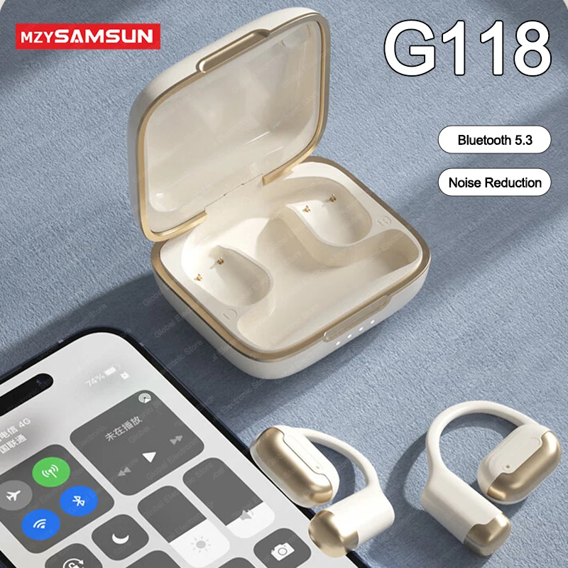 

Bluetooth 5.4 Wireless Headphones G118 Open Ear Earphones Noise Reduction Earhooks Waterproof Sports Headset TWS Earbuds