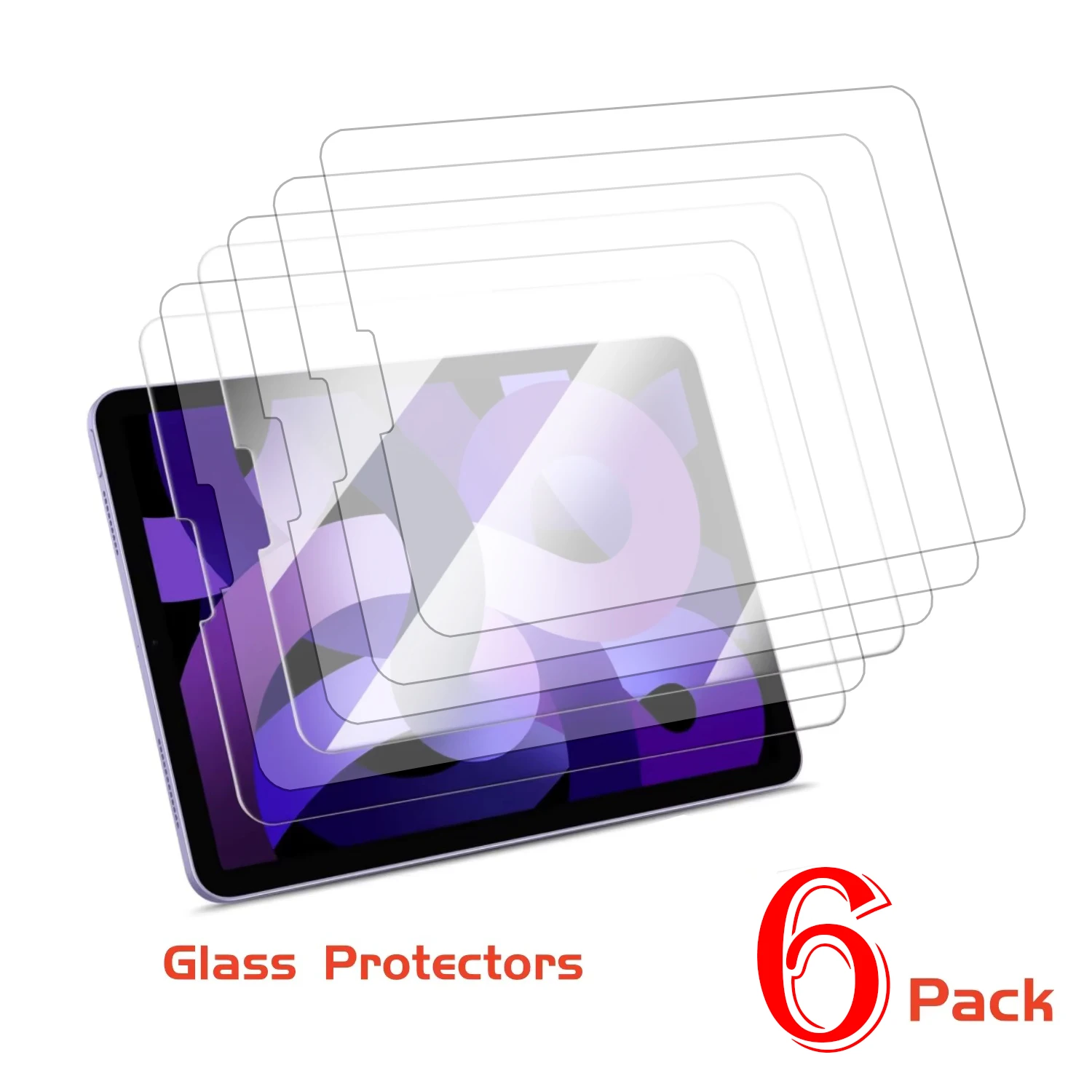 

6 Piece Screen Protector for IPad Air Pro 11 2024 Tempered Glass Protectors HD Clear Film for IPad Mini 4 5 6 Air3 M2 M4