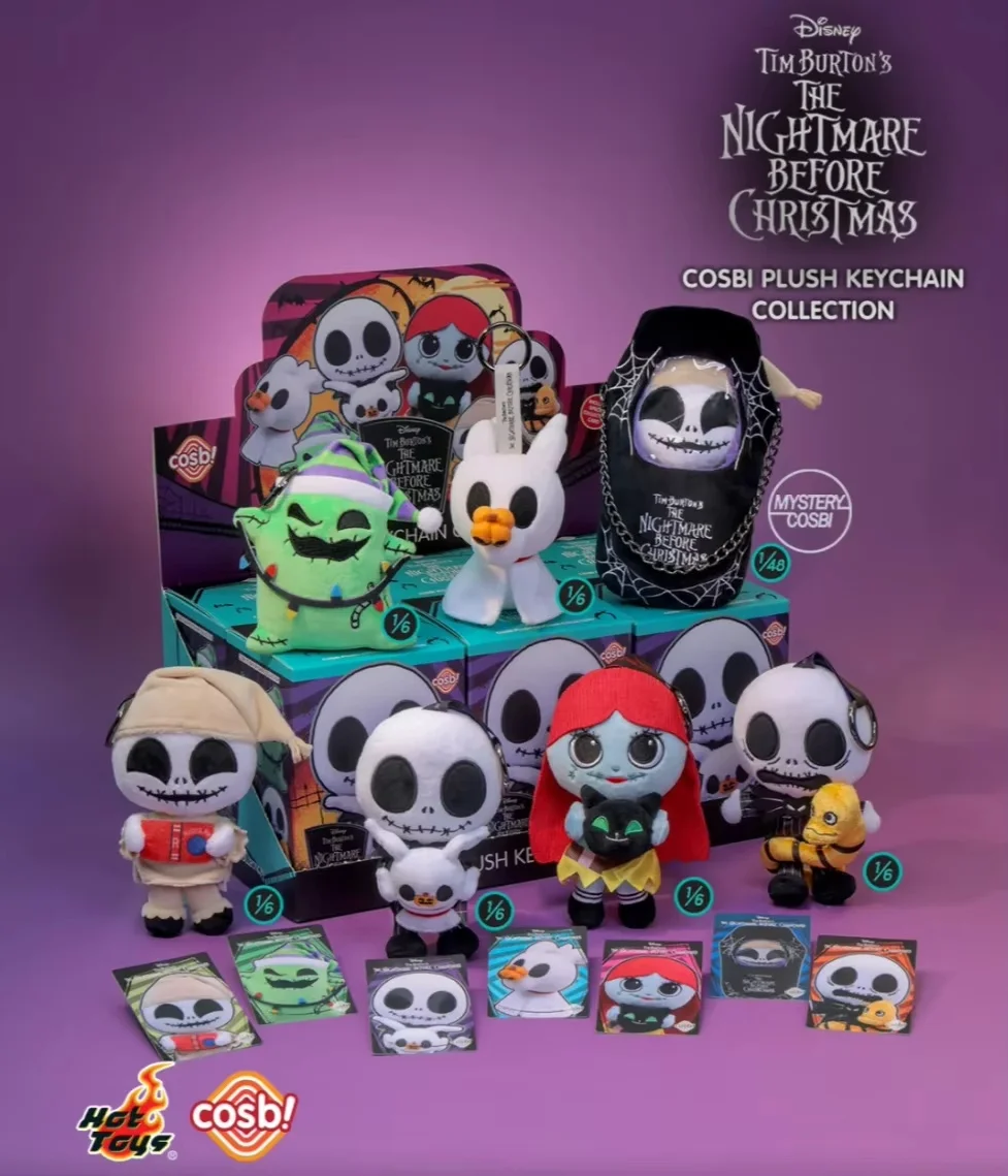 

Горячие игрушки Серия «Кошмар перед Рождеством» Слепая коробка Плюшевый кулон Cosbi Jack Салли Санта-Клаус Коллекционная игрушка Подарок для фанатов