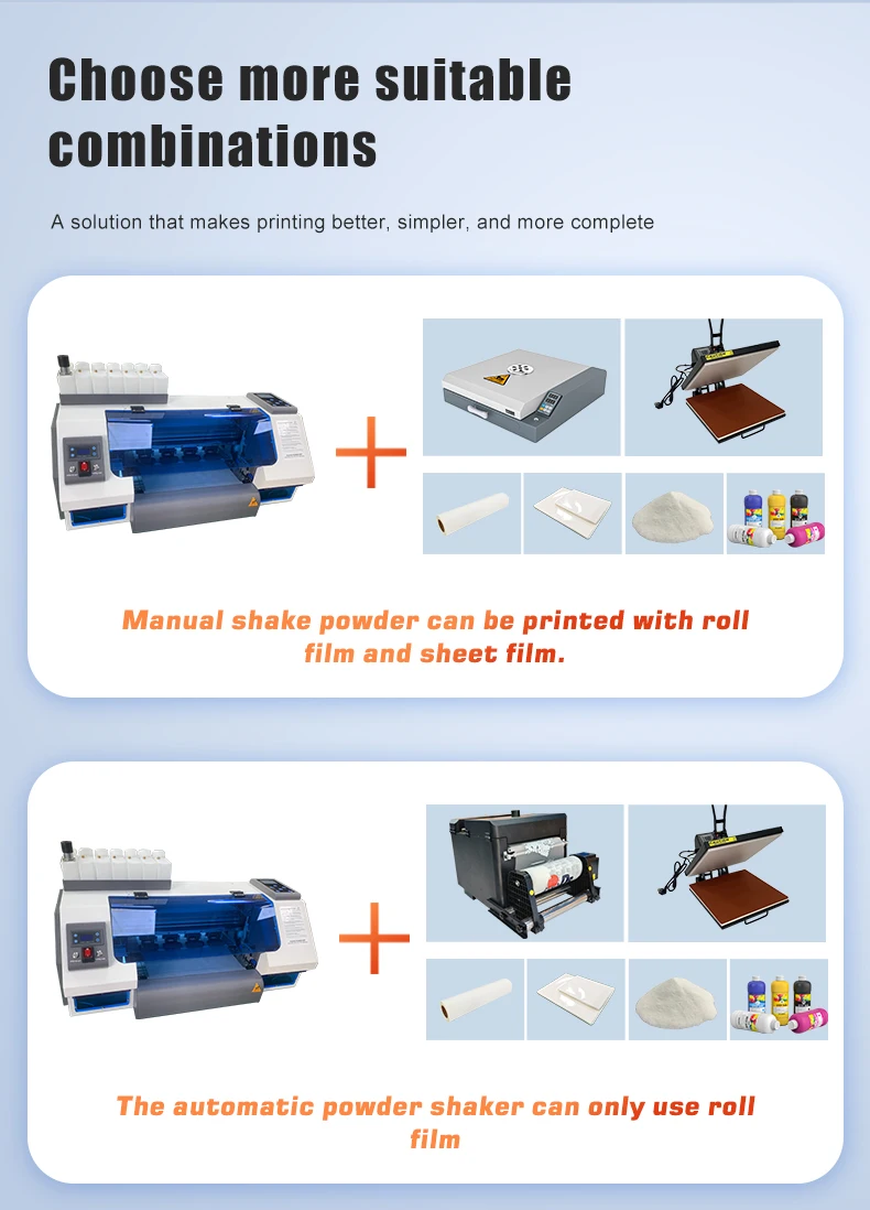 Dual XP600 A3 DTF Inkjet Printer With 7 Colors All-in-One Digital Large Format T-shirt Printing Automatic & Reasonable Price