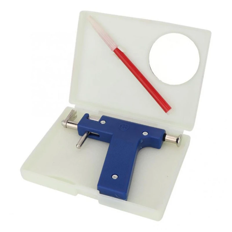 AA14 New Stainless Steel Body Piercing Tool Kit Professional Ear Nose Navel Piercing Machine With Ears Studs Tools