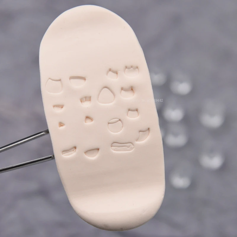 Ultralight Clay Q Version Doll Mouth Embossing Mold DIY Polymer Clay Animation Cartoon Character Mouth Expression Printing Tools
