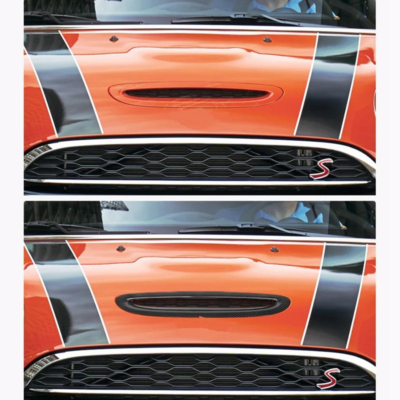 Car Hood Engine Cover Air Inlet Grille Cover Frame Sticker Carbon Fiber For Mini Cooper F54 F55 F56 F57 Accessories