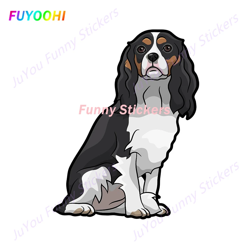 FUYOOHI Funny Stickers Exterior Accessories Cavalier King Charles Spaniel Vinyl Car Sticker Graffiti Decal Decoration KK