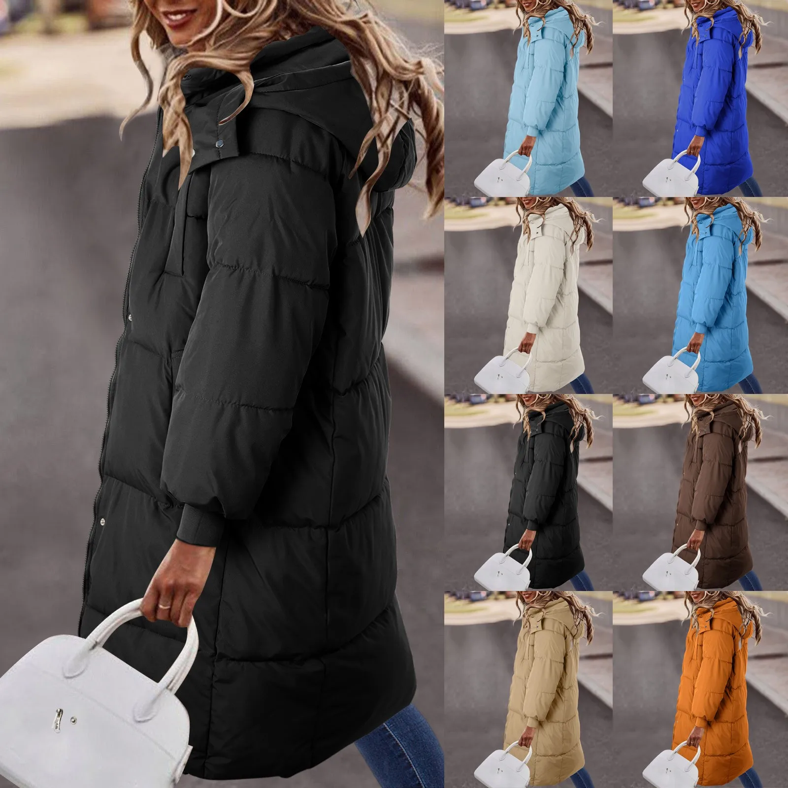 

Jacket Winter Long Knee Length Down Jacket Women Loose Thickened Womens Ski Wear Womens Jean Jacket 1x