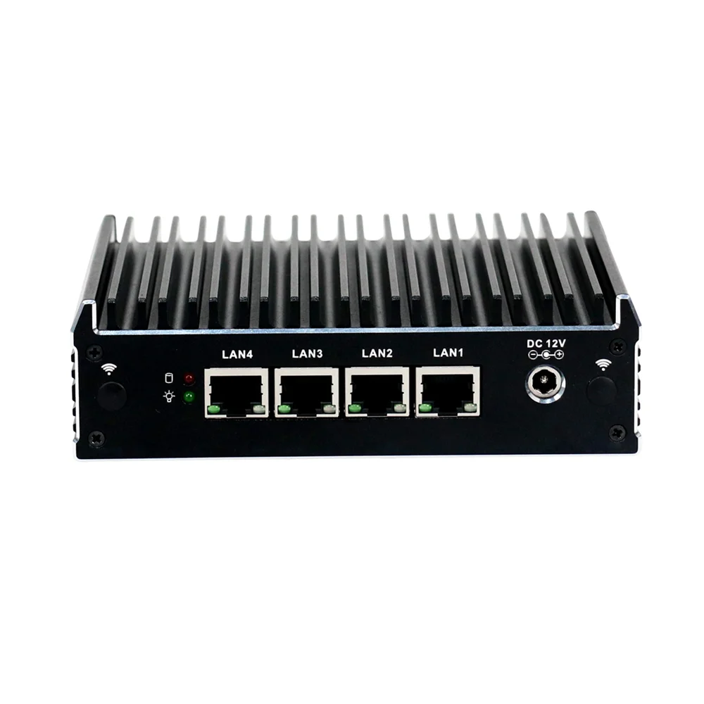 HUNSN-dispositivo Micro Firewall, RX18,J3160,Mini PC, VPN, Router PC, AES-NI, AES-NI, COM, 4 x I210 I211 LAN, 2 x HDMI