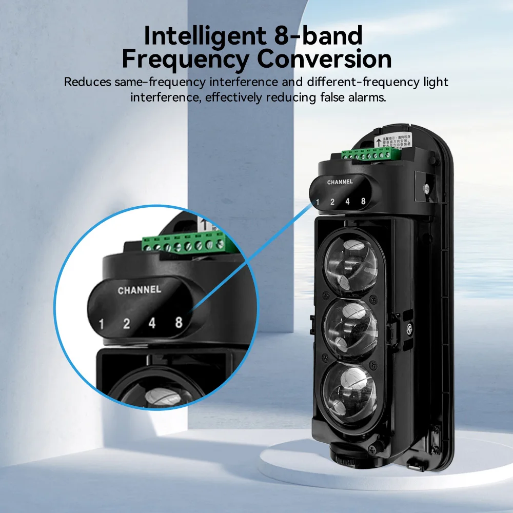 Meian Focus Wired Dual/Triple Infrared Beam Sensor, IP65 Waterproof Infrared Barrier Detector, Infrared Barrier for Villa Farm