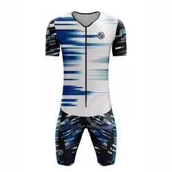 RT Sport Wear Triathlon Race Performance Suit Men's Short Sleeve Skinsuit Swimming/Cycling/Running Speedsuit Quick Dry Jumpsuit