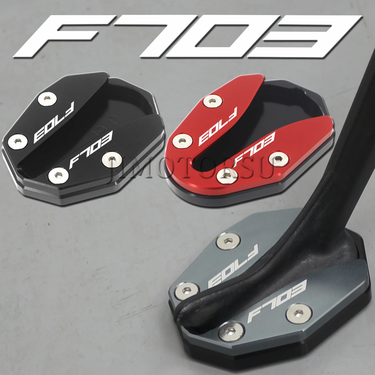 

Motorcycle Kickstand Enlarger Pad For Zontes 703F 2026- 19 inch low seat version Aluminum Side Stand Foot Support Extension Base