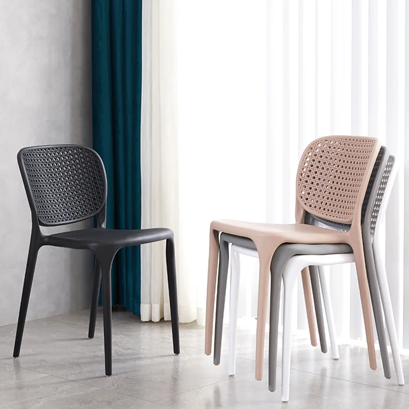 Moderne Mooie Eetkamerstoelen Plastic Keuken Europese Huis Eetkamerstoelen Luxe Nordic Silla 'S Comedor Tuinmeubelsets