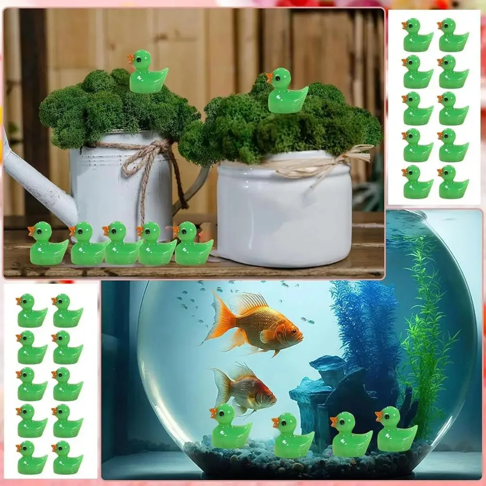 Small Ducks 100 Resin Miniature Duck Figures Garden Aquarium Potted Accessories for Miniature Landscape Partys ToyJAS