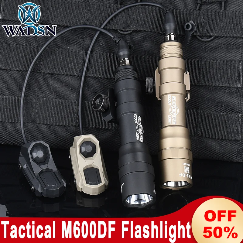 

WADSN SF M600DF Flashlight White Light 1400lumens AXON Dual Function Pressure Switch Fit 20MM Rail Hunting Weapon Scout Lamp