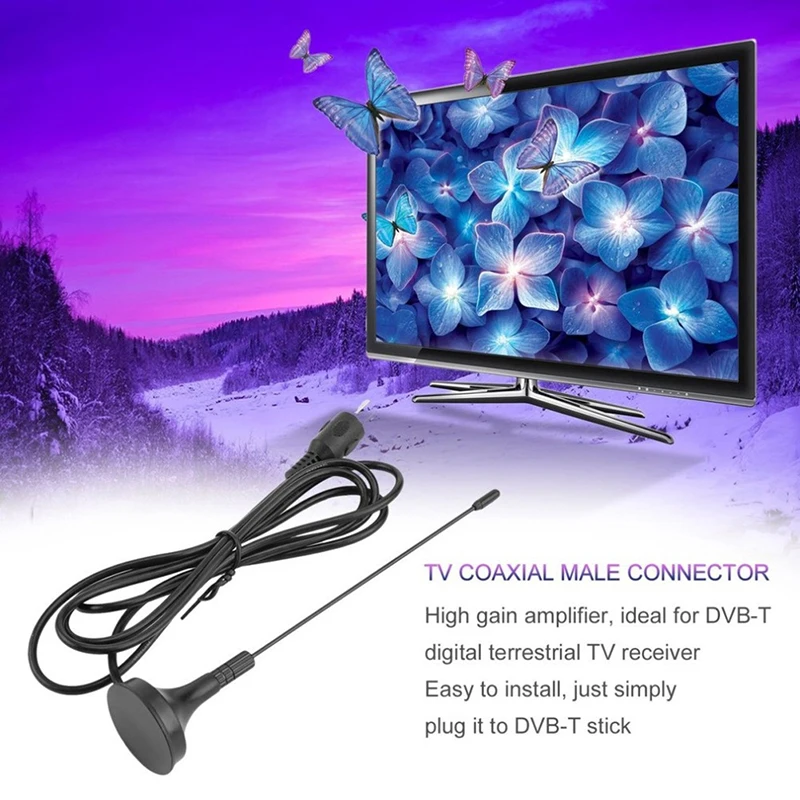 Mini TV Antenna Aerial Booster CMMB Televison Receivers HD Digital TV Antenna Freeview HDTV Digital Indoor Signal Receiver DVB-T