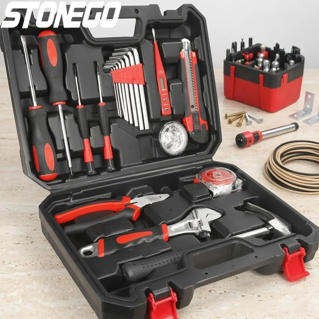 19/43/108PCS Household Hand Tool Set Multi-Purpose Tool Kit with Storage Case for Car Repair Motorcycle Repair Tools