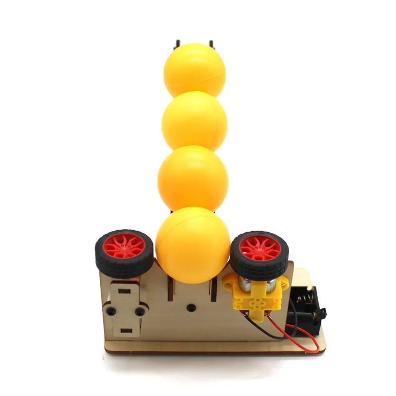 Dispositivo de bola de lançamento automático estudantes diy brinquedos montados à mão tecnologia pequena produção kit de materiais de experimento científico