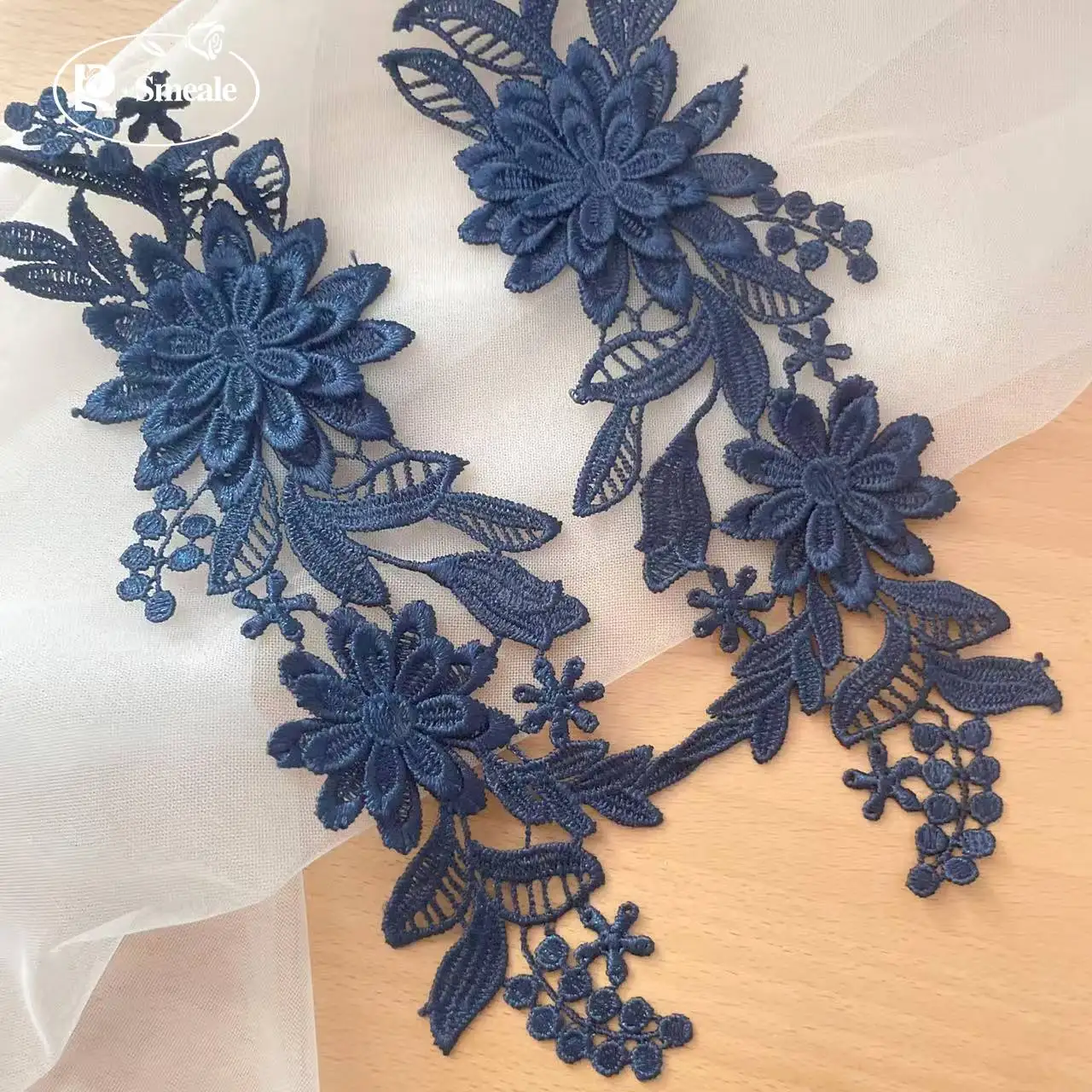 10 Stück/Lot Lösliche Exquisite Spitzenblume DIY Brauttiara Hochzeitsschuhe Hochzeitskleid Dekorationsmaterialien RS803-2 – Detail 11