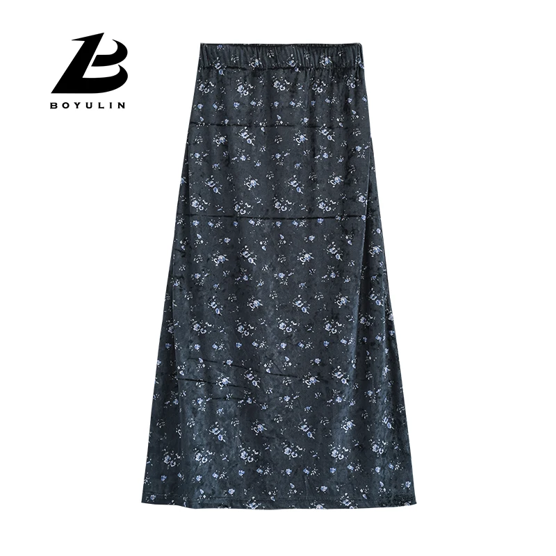 

2025 Women's Jacquard Wrap Skirt - Vintage Loose Fit Summer Midi