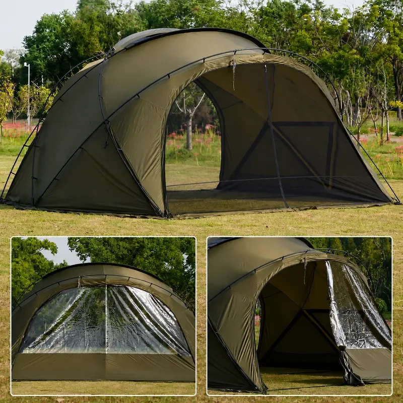 Outdoor Camping Folding Portable Ball Tent Lightweight Rainproof Windproof Large Space Overnight Shelter for Hiking Travel
