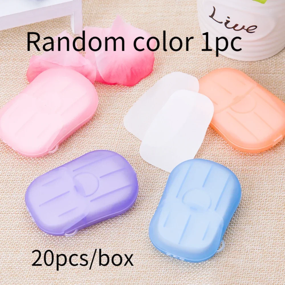 20/50pcs Mini Paper Soap Scented Slice Sheet Disposable Soap Paper for Baby Soap Papers Washing Hand Bath Cleaning Supplies