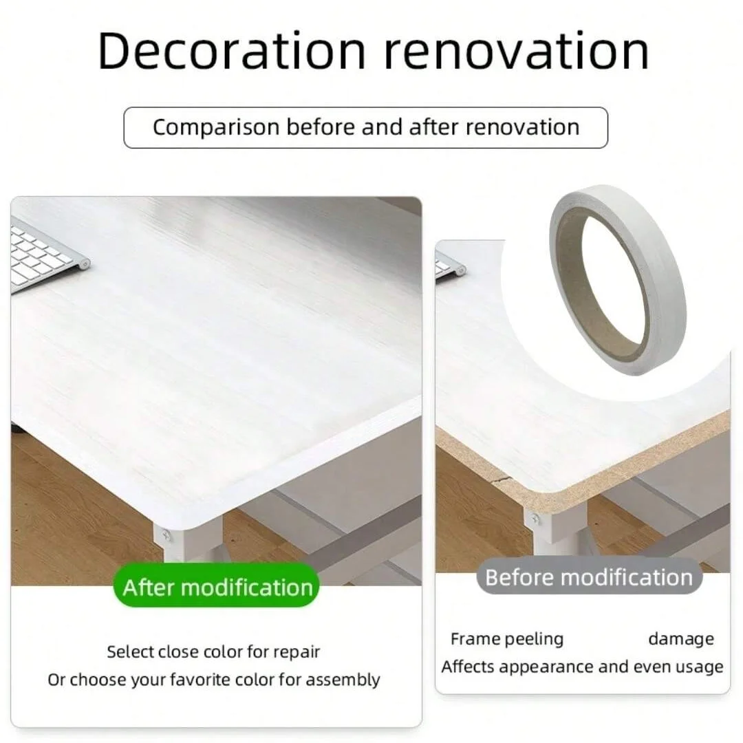 1PC 10m/393.7inch Preglued Edging PVC Edge Banding for Wood Kitchen Wardrobe Furniture Table Desk Board image 6