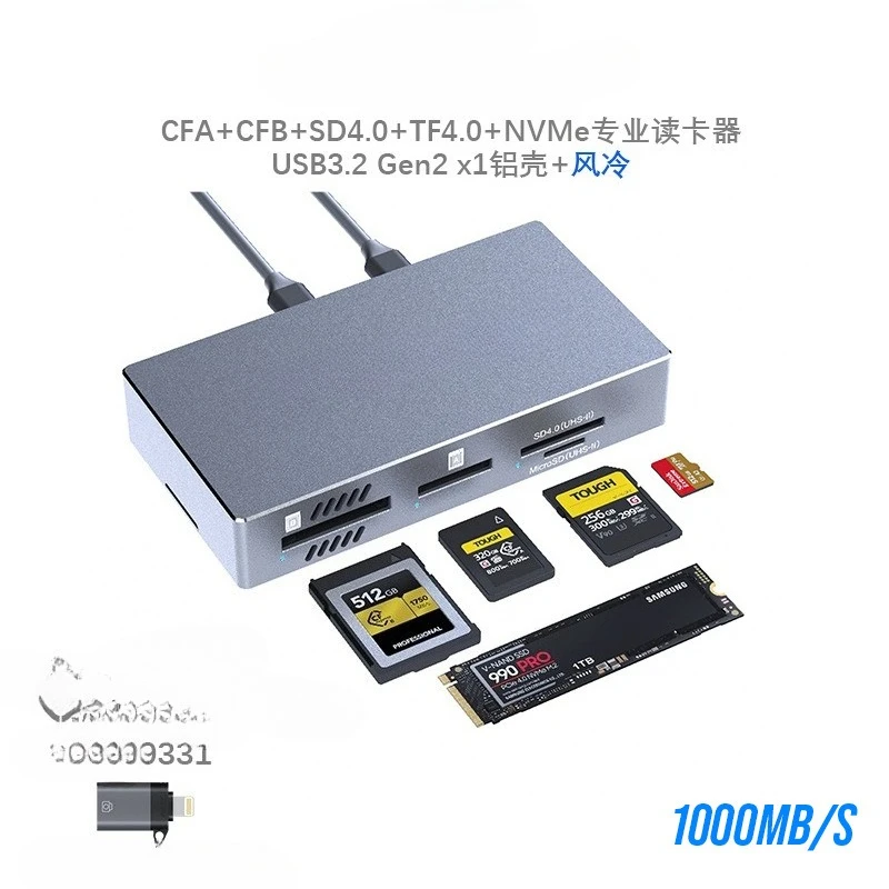 9331CFA  CFB + SD + TF card reader + SSD case 5 in 1 USB3.2 10G